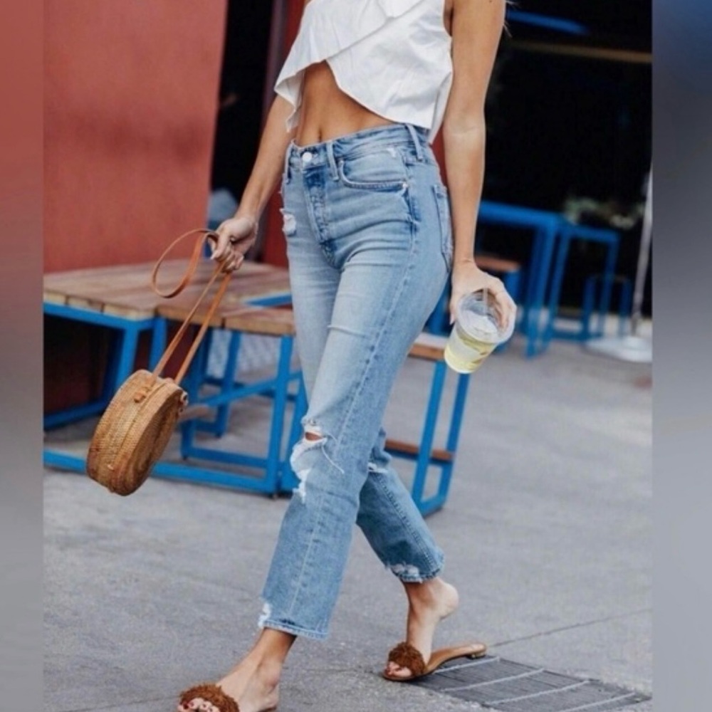 Mother Ripped Blue Jeans The Tomcat The Confession Size 31
